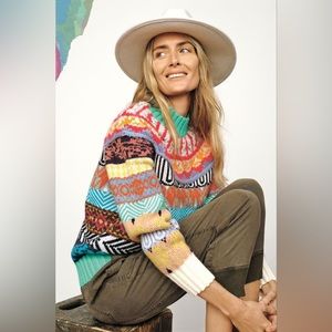 Anthropologie Ryan Fair Isle Sweater Size Small - RARE